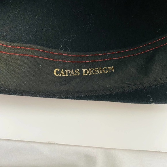 Capas Design 100% wool medium black hat - Picture 3 of 6